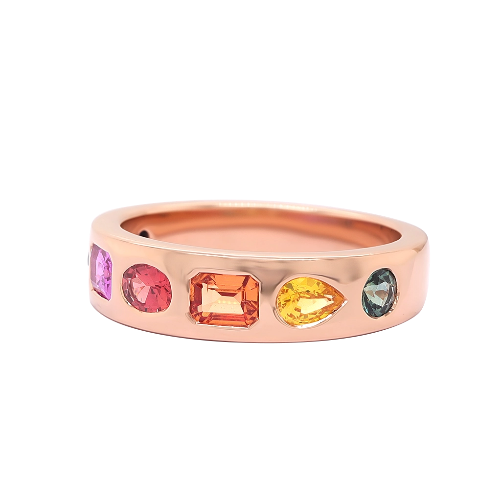Rings Rings in Rose Gold containing Other, Multi-gemstone, Sapphire 454132