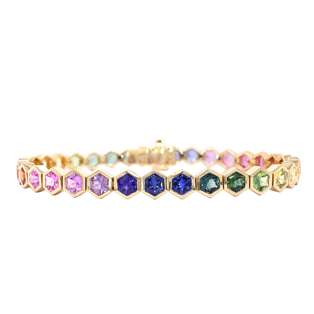 Bracelets Bracelets in Yellow Gold containing Other, Multi-gemstone, Sapphire 454135