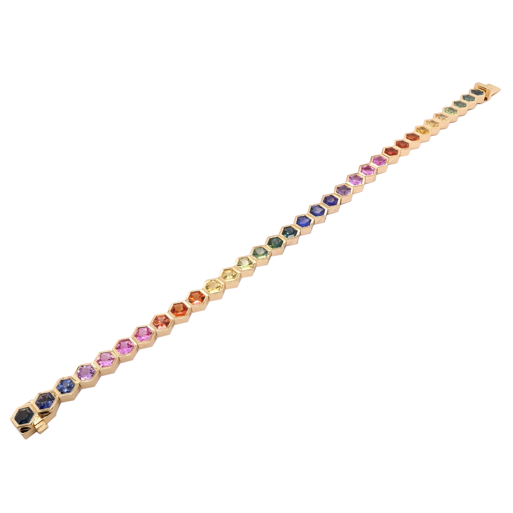Bracelets Bracelets in Yellow Gold containing Other, Multi-gemstone, Sapphire 454135