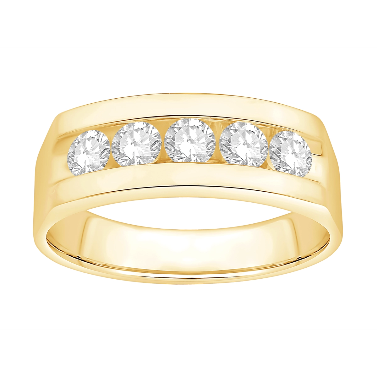 Mens Bands Rings in Yellow Gold containing Diamond 454161