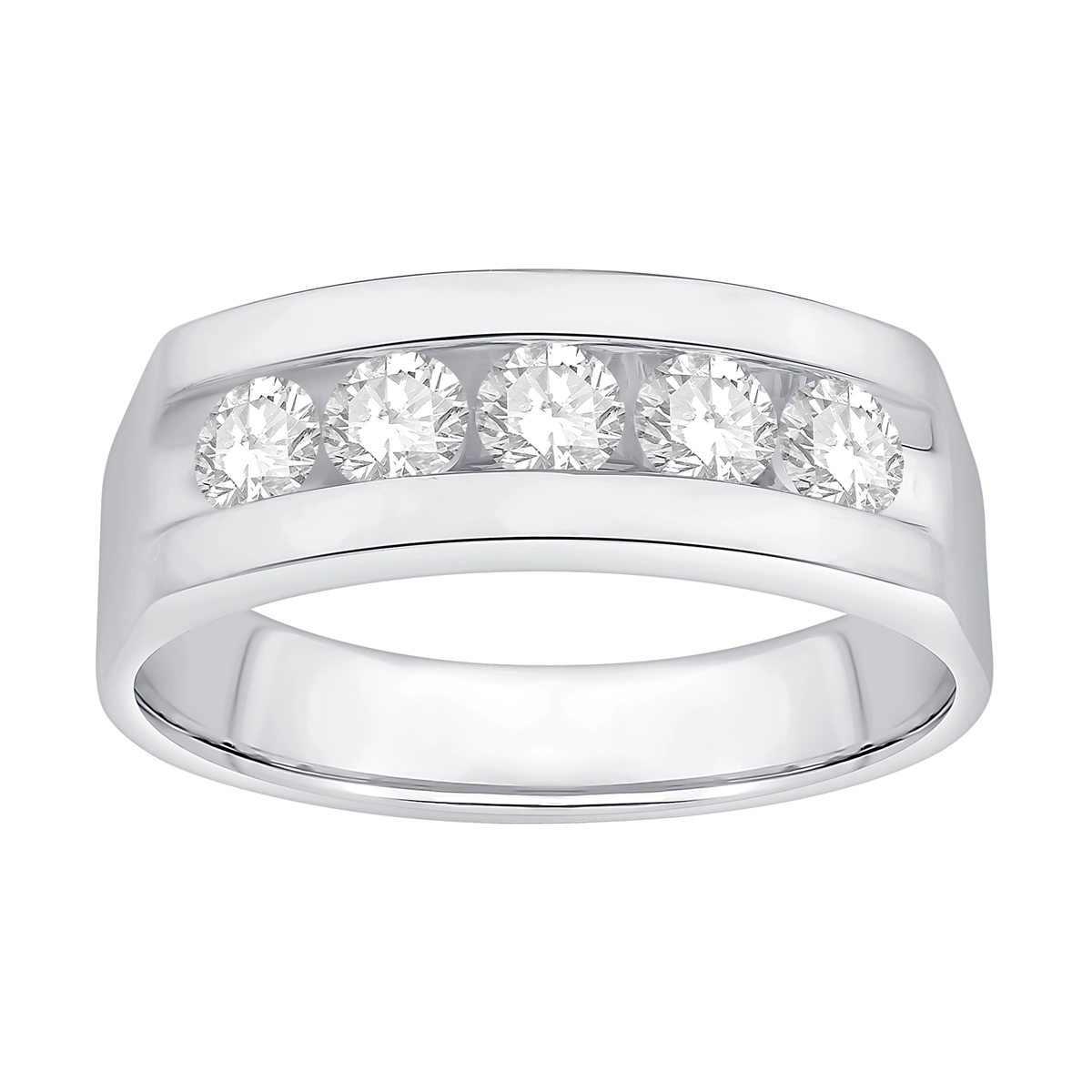 Mens Bands Wedding Rings in White Gold containing Diamond 454167