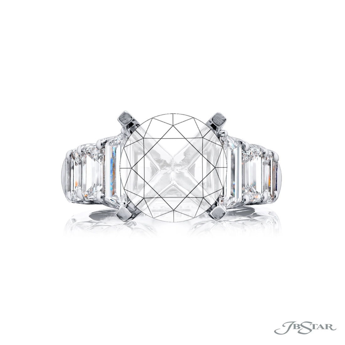 JB Star Engagement Rings in Platinum/Palladium containing Diamond 5386/019