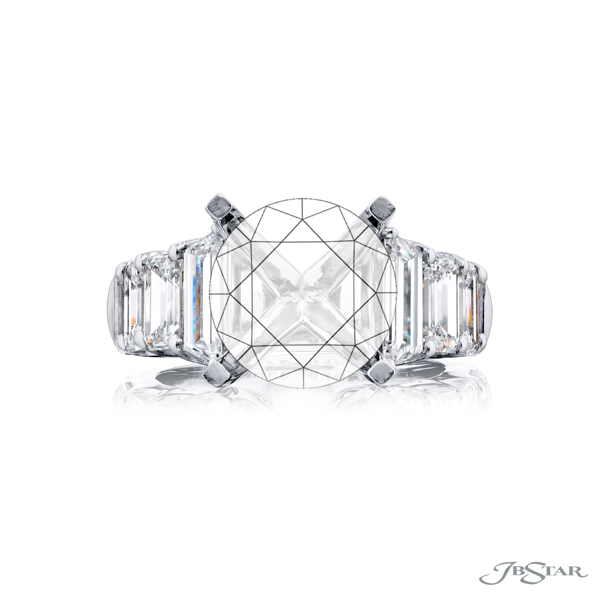 JB Star Engagement Rings in Platinum/Palladium containing Diamond 5386/019
