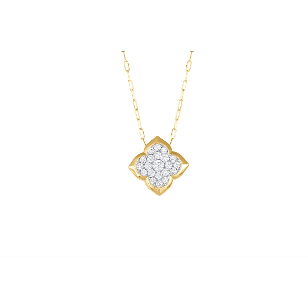 Frederic Sage Necklaces in Mixed Metals containing Diamond P3819-4-YWMPC