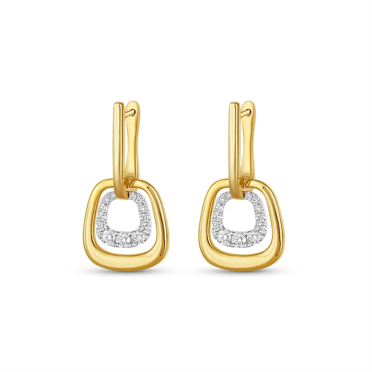 Frederic Sage Earrings in Mixed Metals containing Diamond E2388-4YW