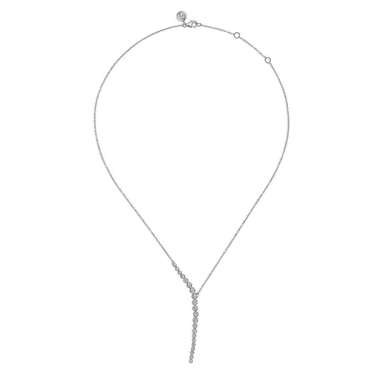 Gabriel & Co Necklaces in White Gold containing Diamond NK7580W45JJ