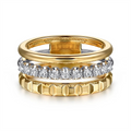 Gabriel & Co Rings in Mixed Metals containing Diamond LR52813M45JJ