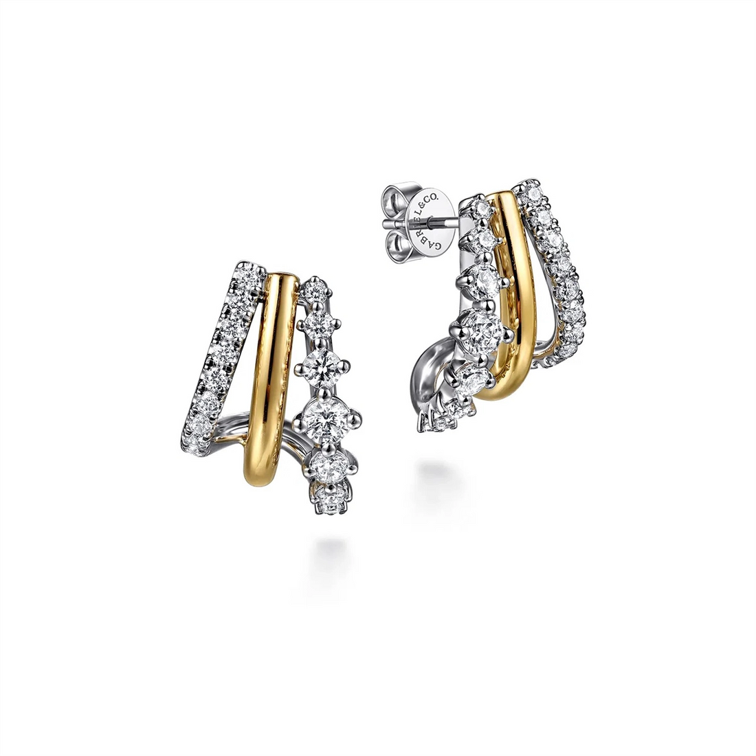 Gabriel & Co Earrings in Mixed Metals containing Diamond EG15329M45JJ