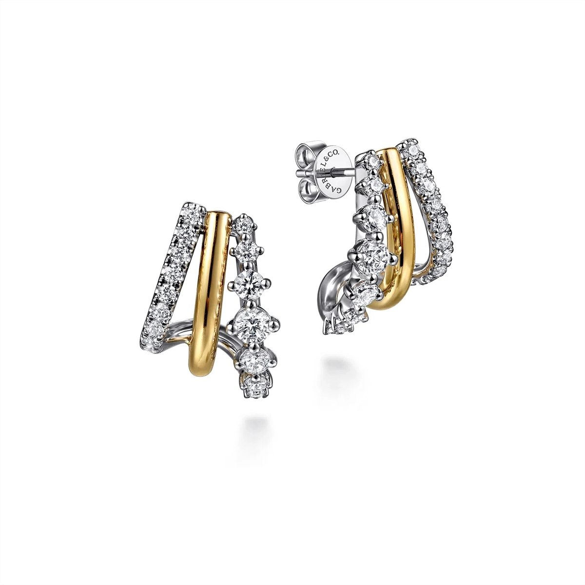 Gabriel & Co Earrings in Mixed Metals containing Diamond EG15329M45JJ