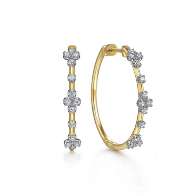 Gabriel & Co Earrings in Yellow Gold containing Diamond EG15004Y45JJ