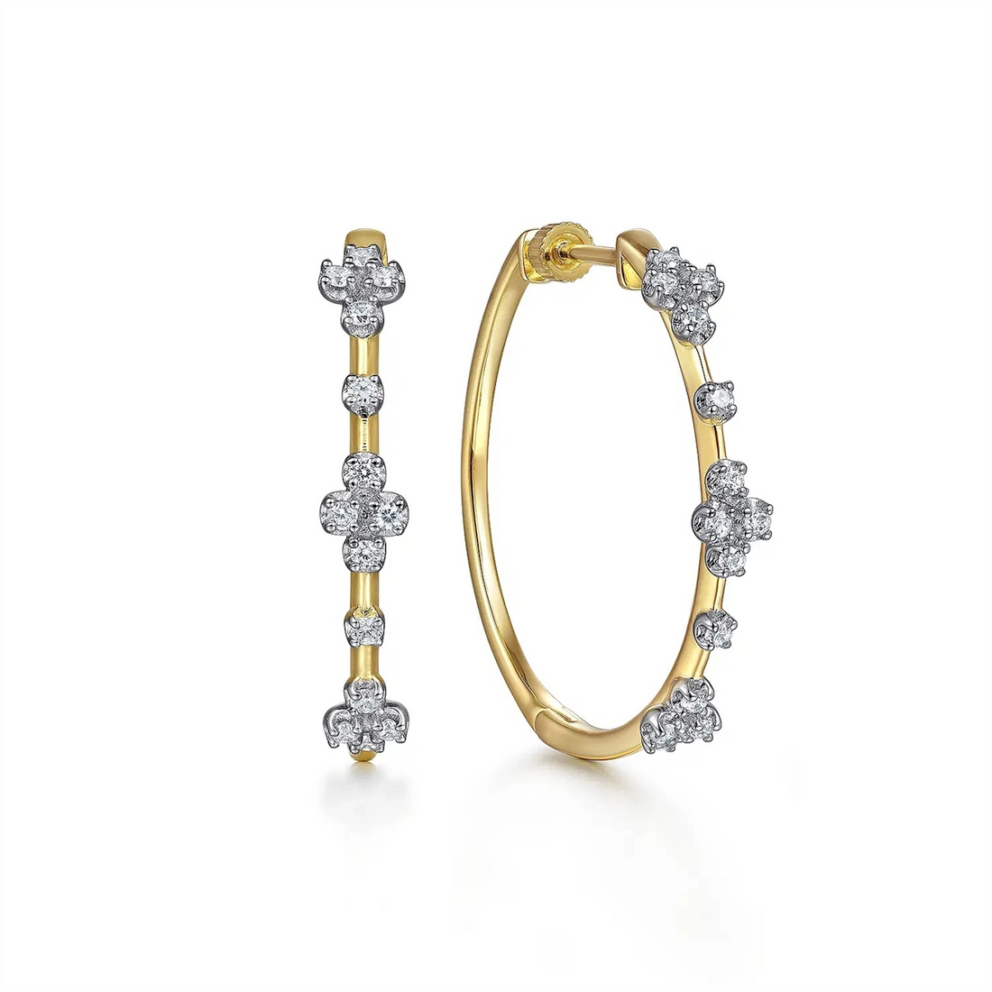 Gabriel & Co Earrings in Yellow Gold containing Diamond EG15004Y45JJ