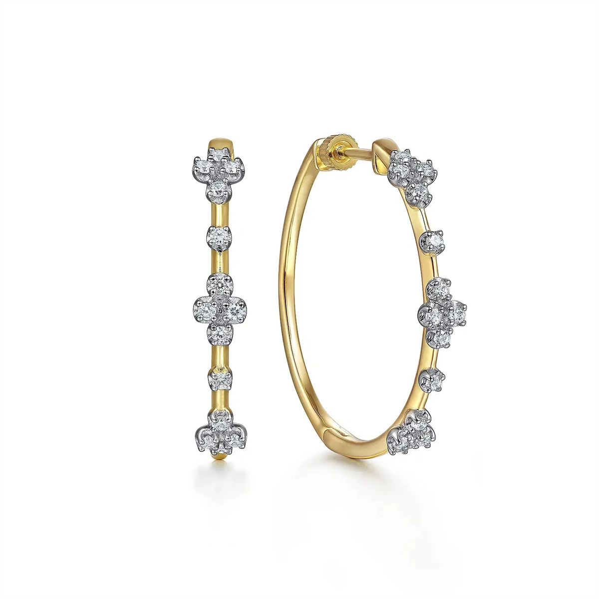 Gabriel & Co Earrings in Yellow Gold containing Diamond EG15004Y45JJ