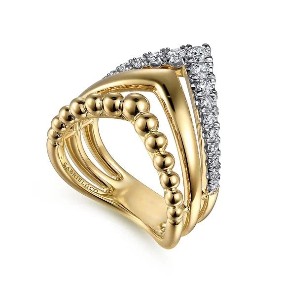 Gabriel & Co Rings in Yellow Gold containing Diamond LR52348Y45JJ
