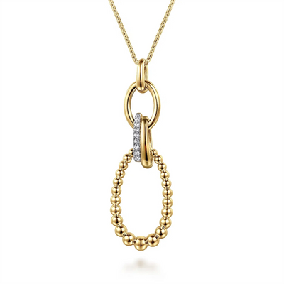 Gabriel & Co Necklaces in Yellow Gold containing Diamond NK7780-20Y45JJ