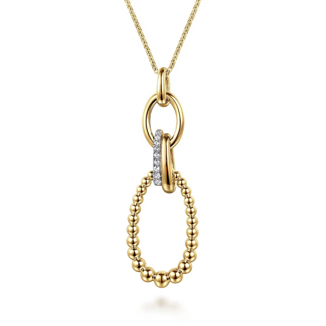 Gabriel & Co Necklaces in Yellow Gold containing Diamond NK7780-20Y45JJ