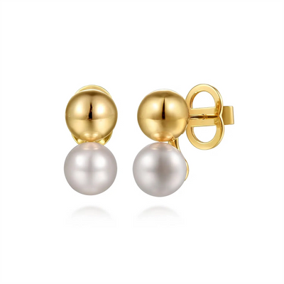 Gabriel & Co Earrings in Yellow Gold containing Pearl EG15475Y4JPL