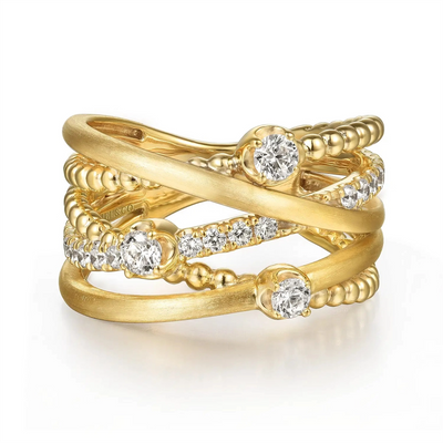 Gabriel & Co Rings in Yellow Gold containing Diamond LR52924Y45JJ