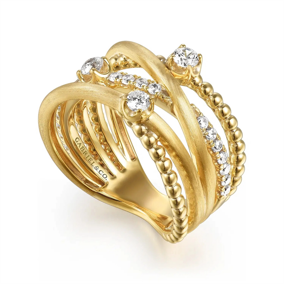 Gabriel & Co Rings in Yellow Gold containing Diamond LR52924Y45JJ