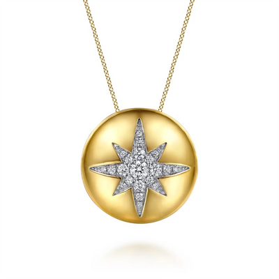 Gabriel & Co Necklaces in Yellow Gold containing Diamond NK7951Y45JJ