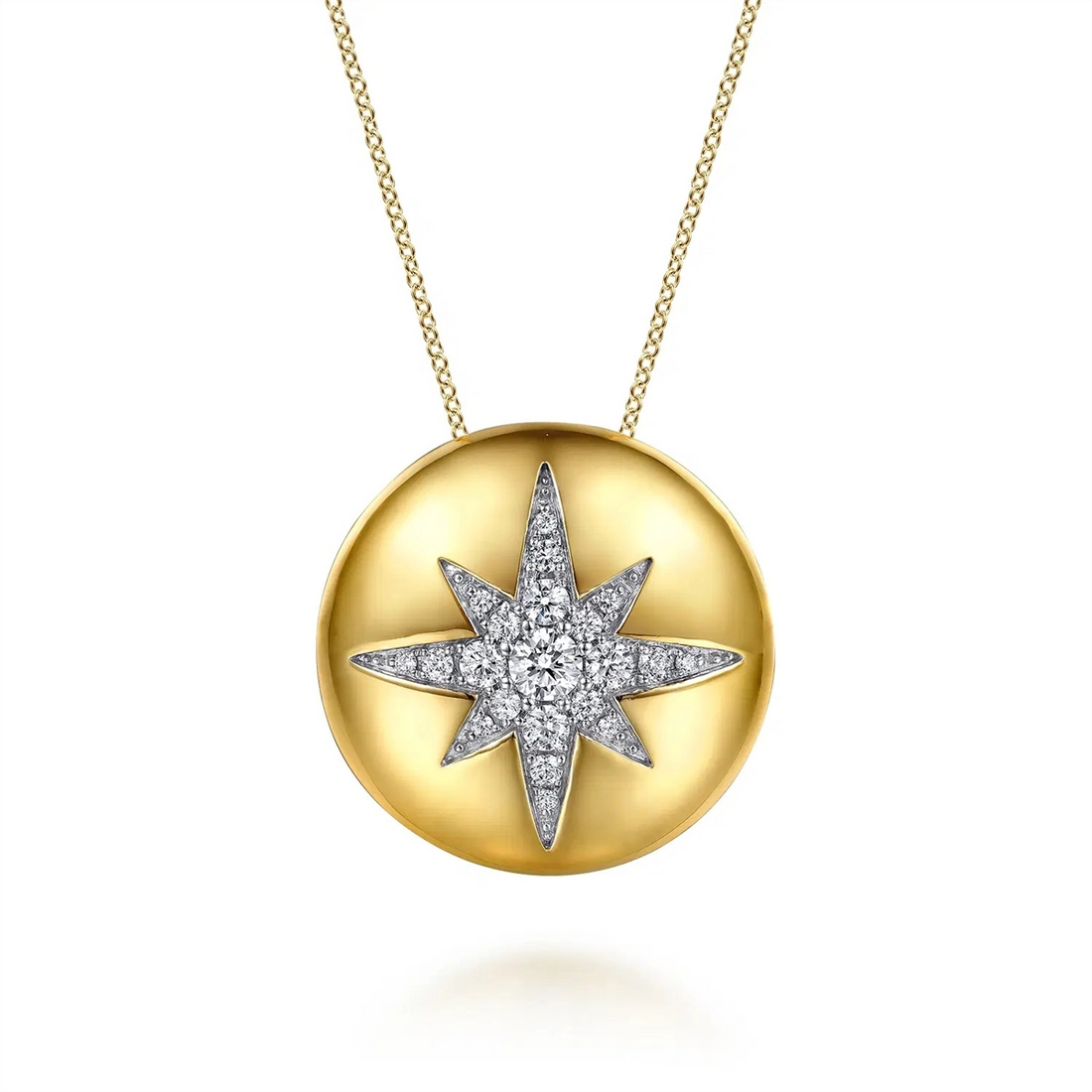 Gabriel & Co Necklaces in Yellow Gold containing Diamond NK7951Y45JJ