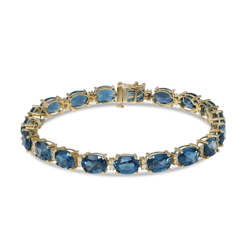 Bracelets Bracelets in Yellow Gold containing London blue topaz, Diamond 454447