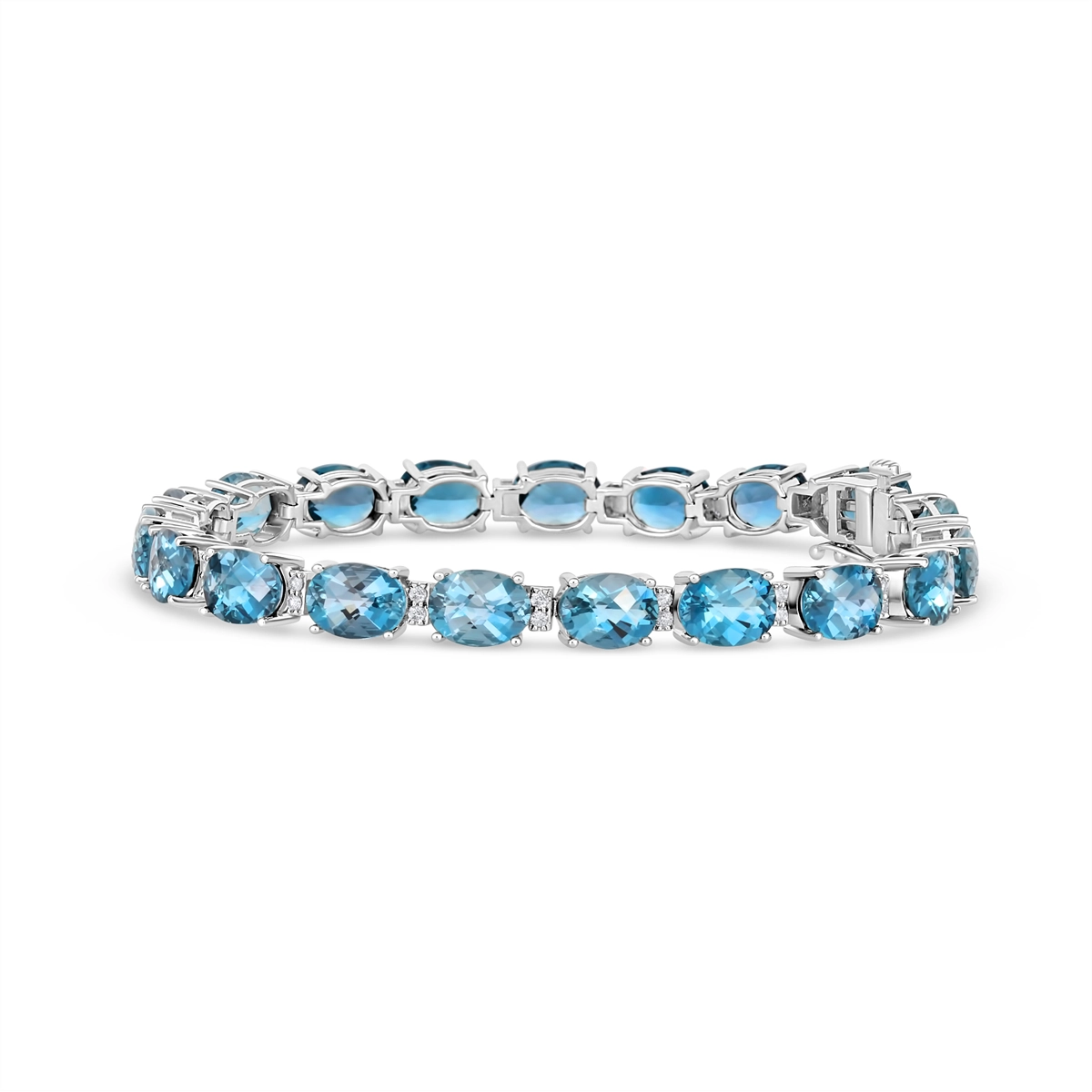 Bracelets Bracelets in White Gold containing London blue topaz, Diamond 454448