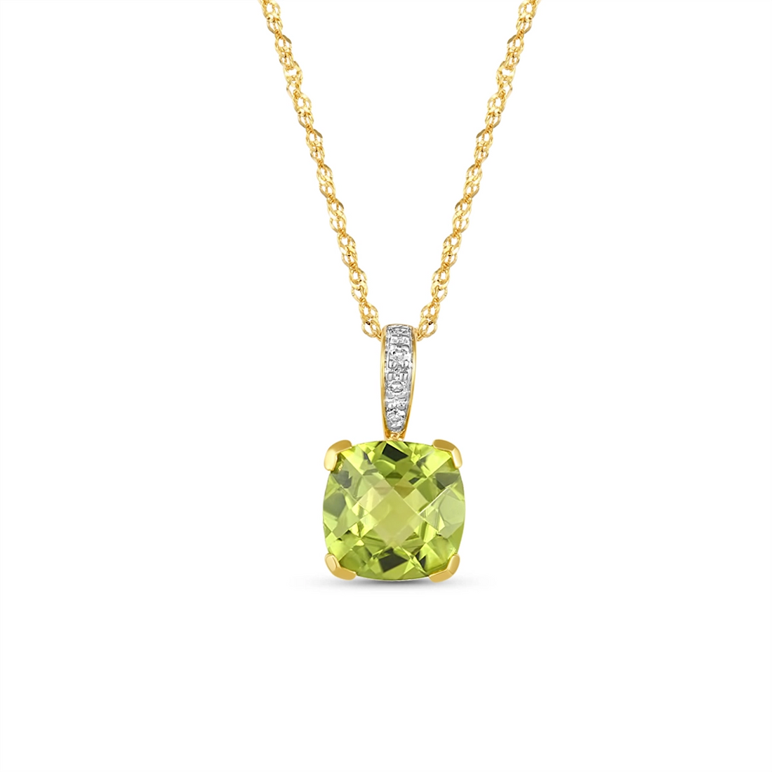 Necklaces Necklaces in Yellow Gold containing Peridot, Diamond 454461