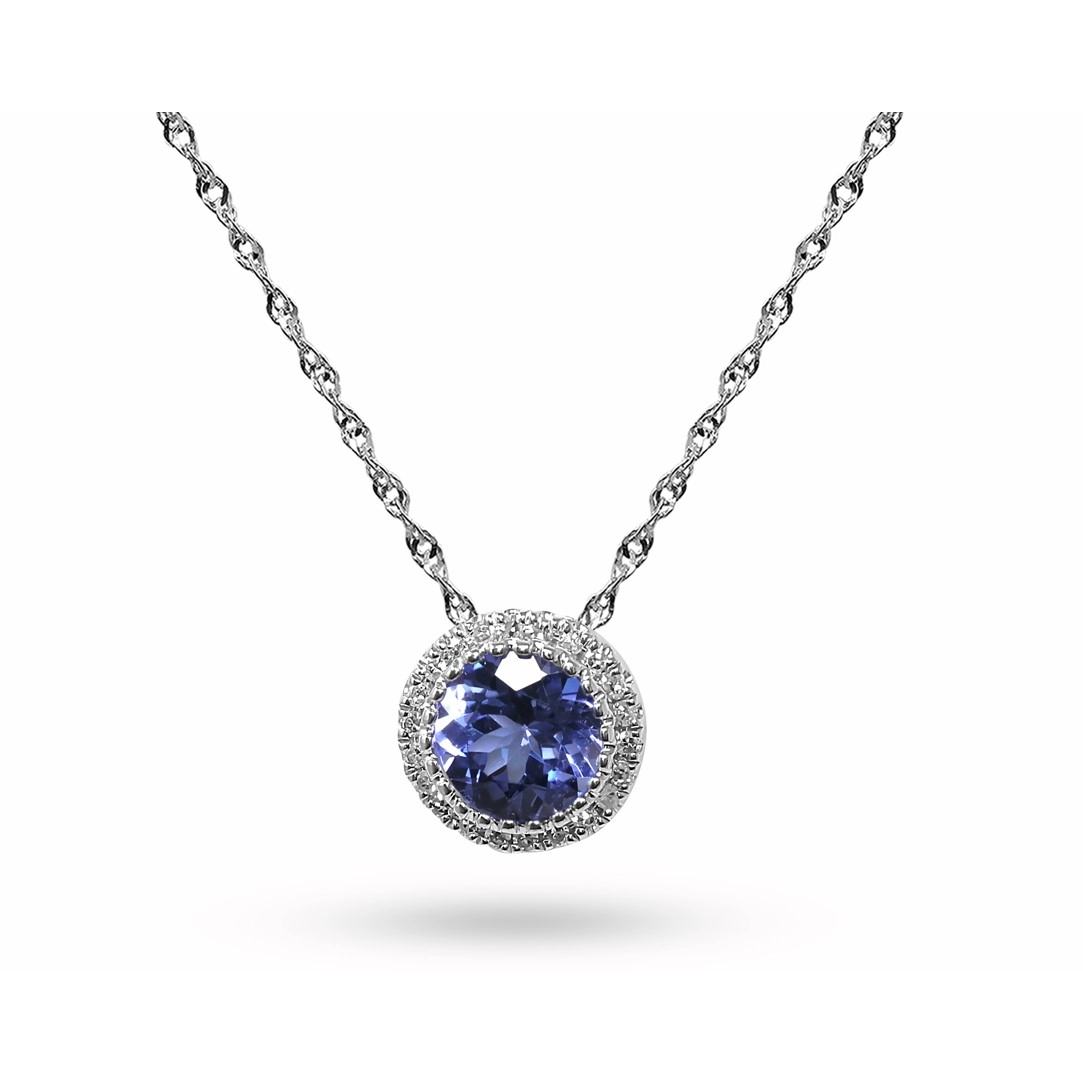 Necklaces Necklaces in White Gold containing Tanzanite, Diamond 454465