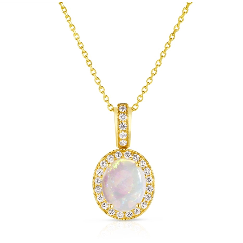 Necklaces Necklaces in Yellow Gold containing Opal, Diamond 454468