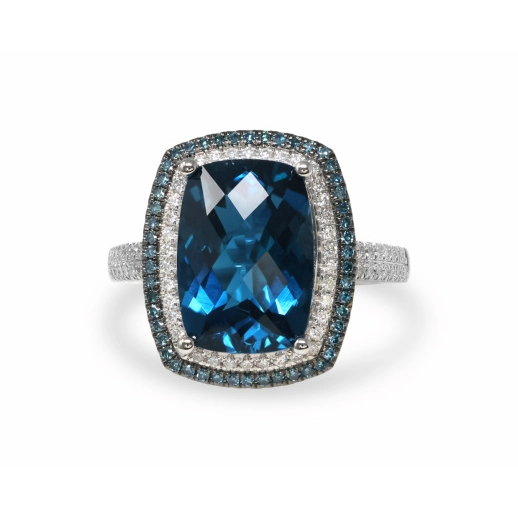 Rings Rings in White Gold containing London blue topaz, Diamond 454480