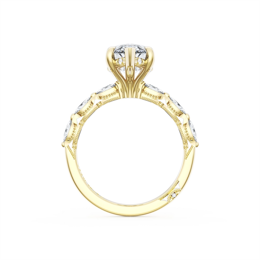 Tacori Engagement Rings in Yellow Gold containing Diamond 422 2.5 MQ 14X7 Y