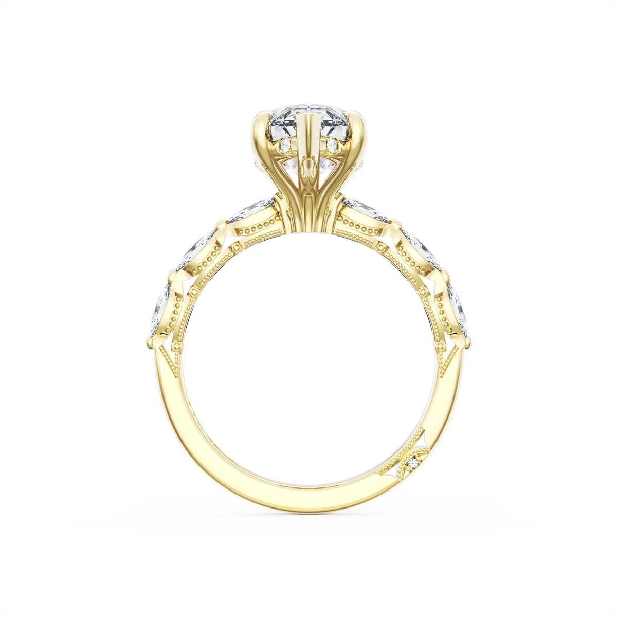 Tacori Engagement Rings in Yellow Gold containing Diamond 422 2.5 MQ 14X7 Y