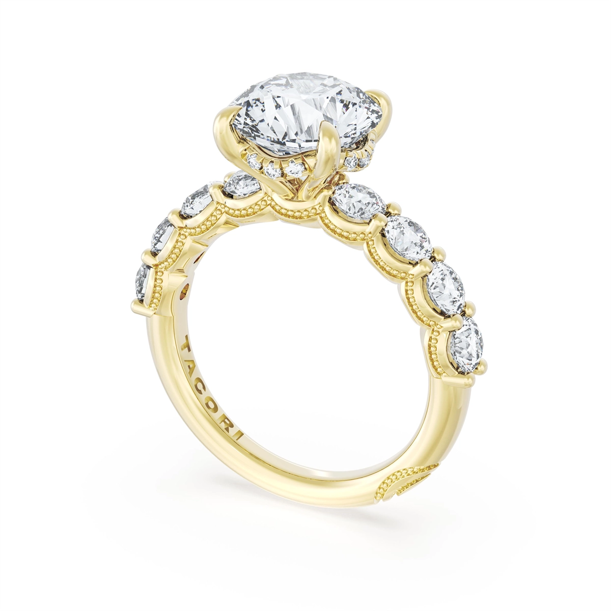 Tacori Engagement Rings in Yellow Gold containing Diamond 415 RD 9.5 Y