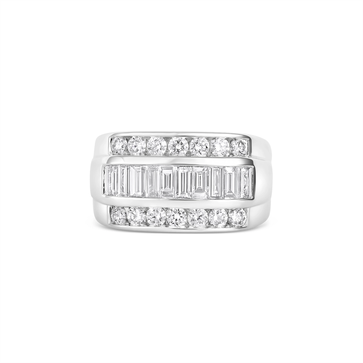 Mens Bands Rings in White Gold containing Diamond 454566