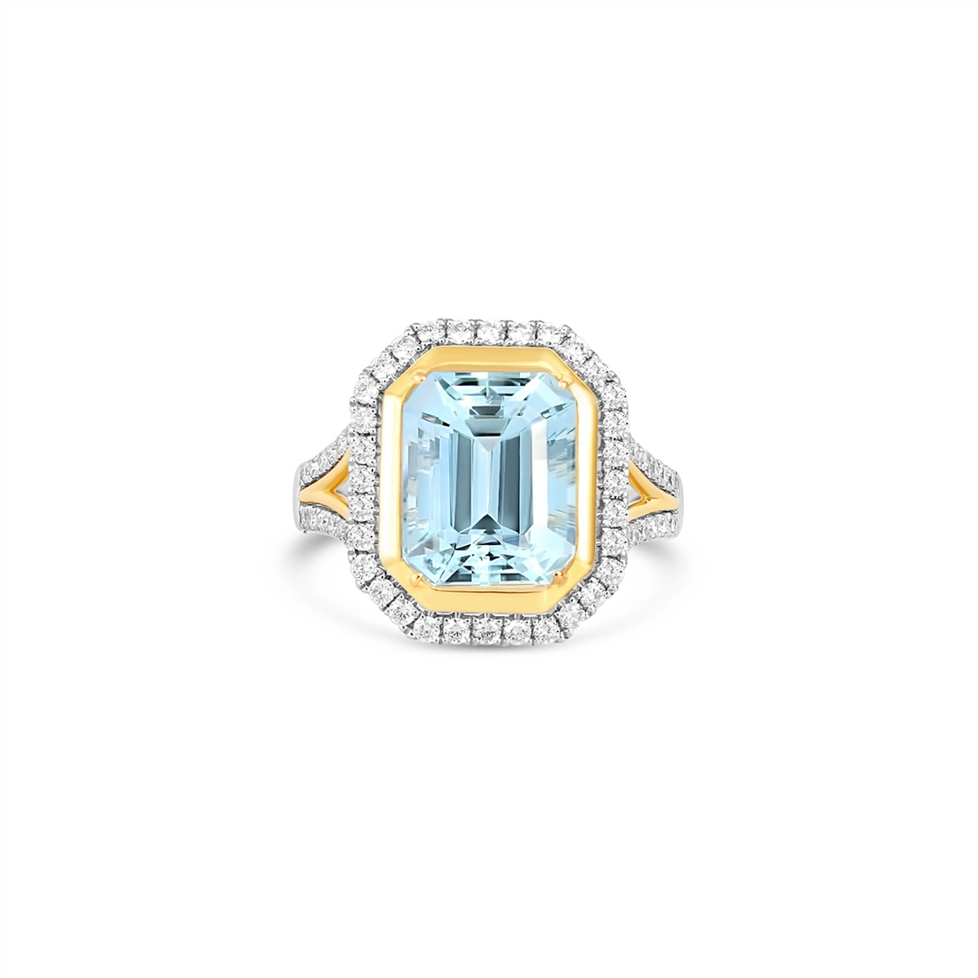 Rings Rings in Platinum/Palladium containing Aquamarine, Multi-gemstone, Diamond 454607