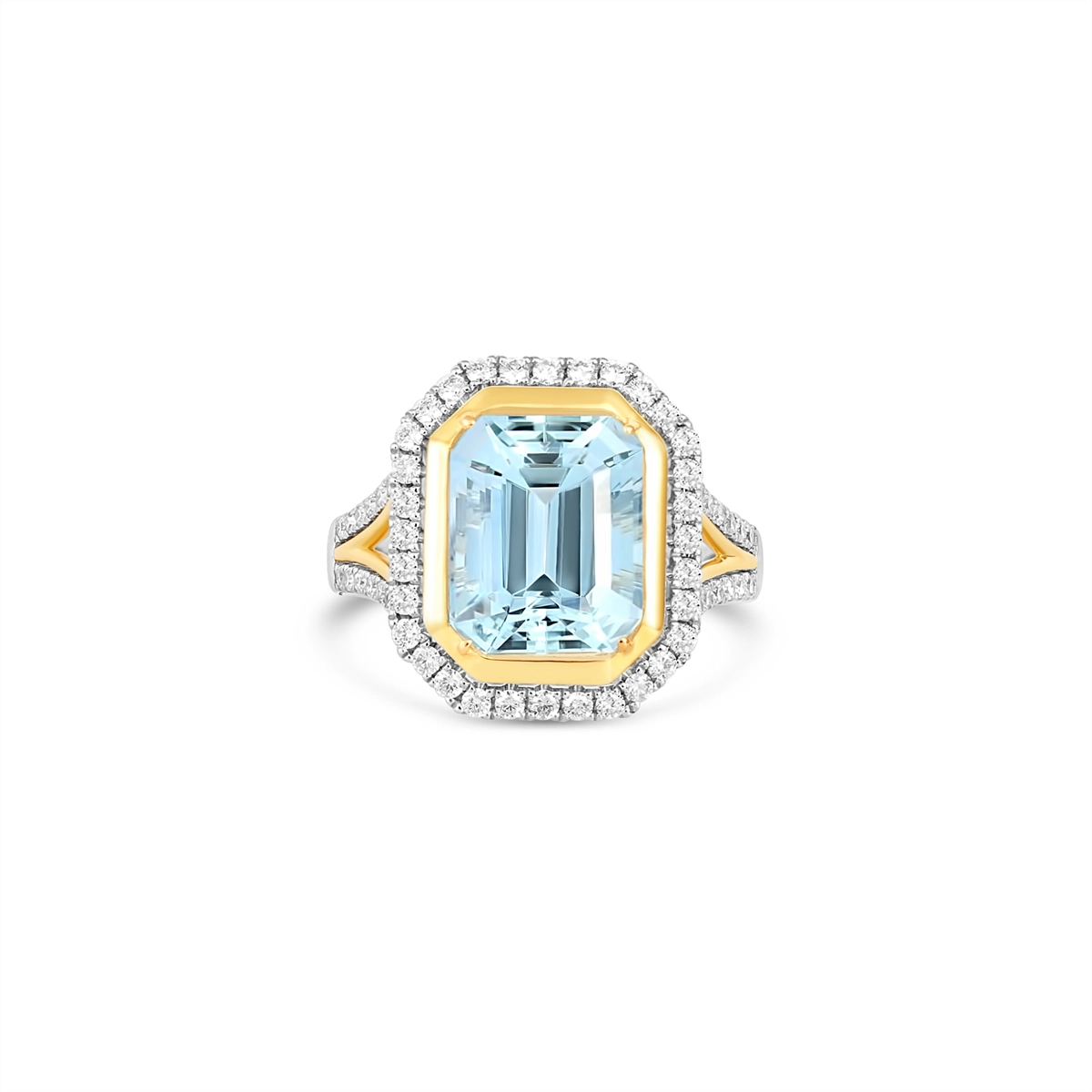 Rings Rings in Platinum/Palladium containing Aquamarine, Multi-gemstone, Diamond 454607