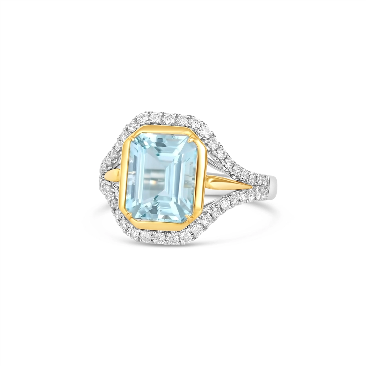 Rings Rings in Platinum/Palladium containing Aquamarine, Multi-gemstone, Diamond 454608