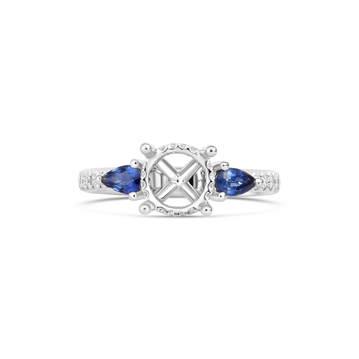 Engagement Collections Engagement Rings in Platinum/Palladium containing Multi-gemstone, Diamond, Sapphire 454618