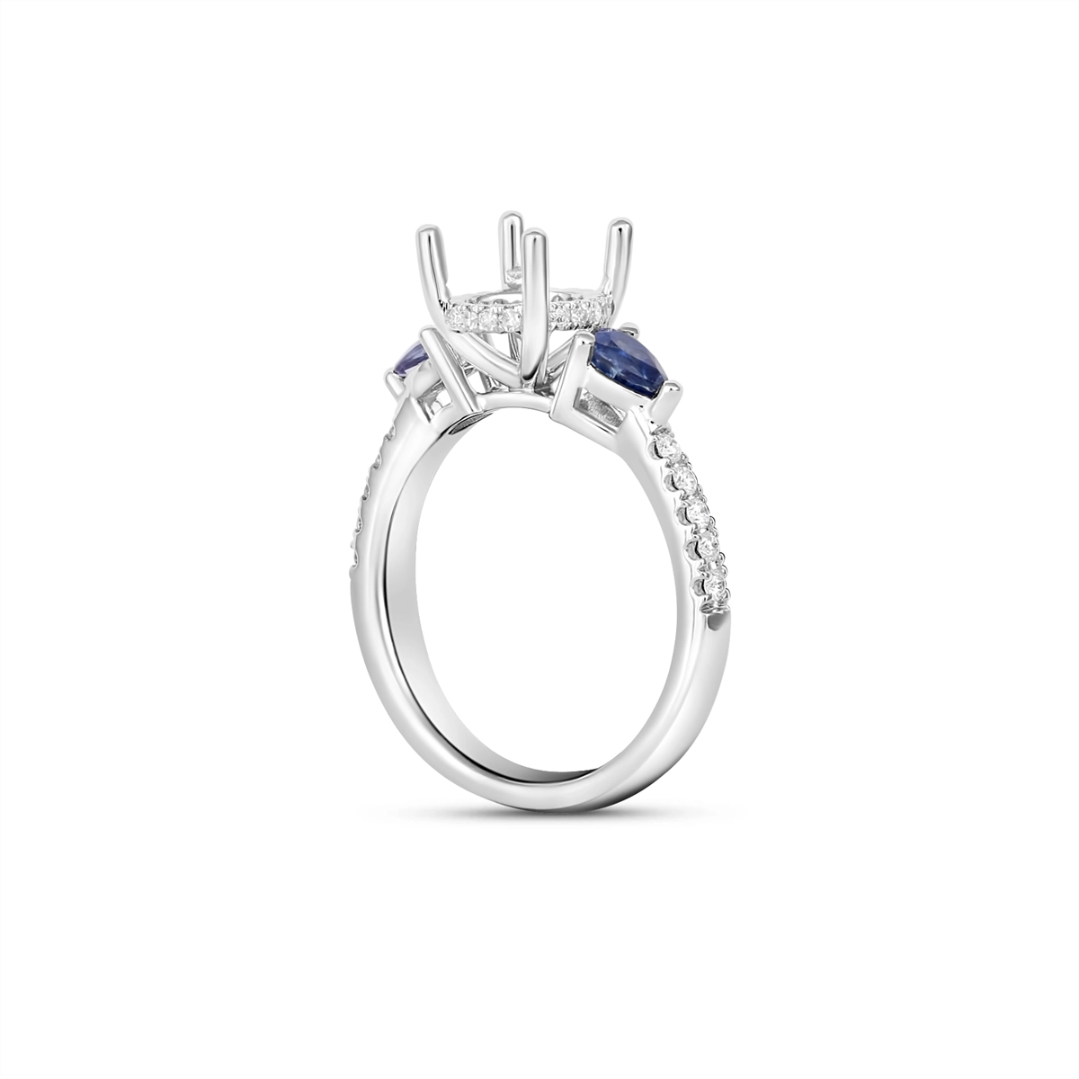 Engagement Collections Engagement Rings in Platinum/Palladium containing Multi-gemstone, Diamond, Sapphire 454618