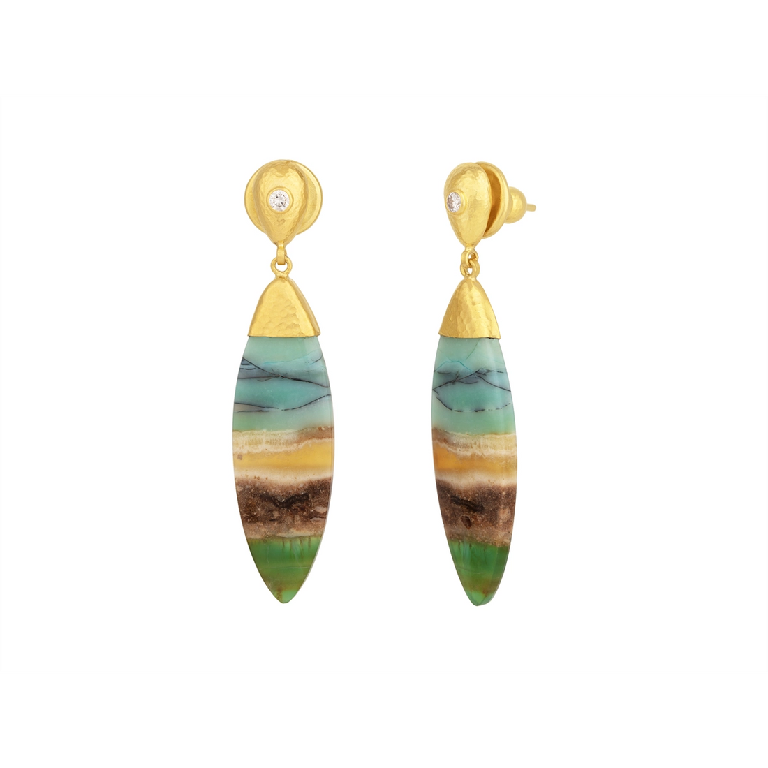 Gurhan Earrings in Yellow Gold containing Opal, Other, Multi-gemstone, Diamond OKE-YG-PO-26393