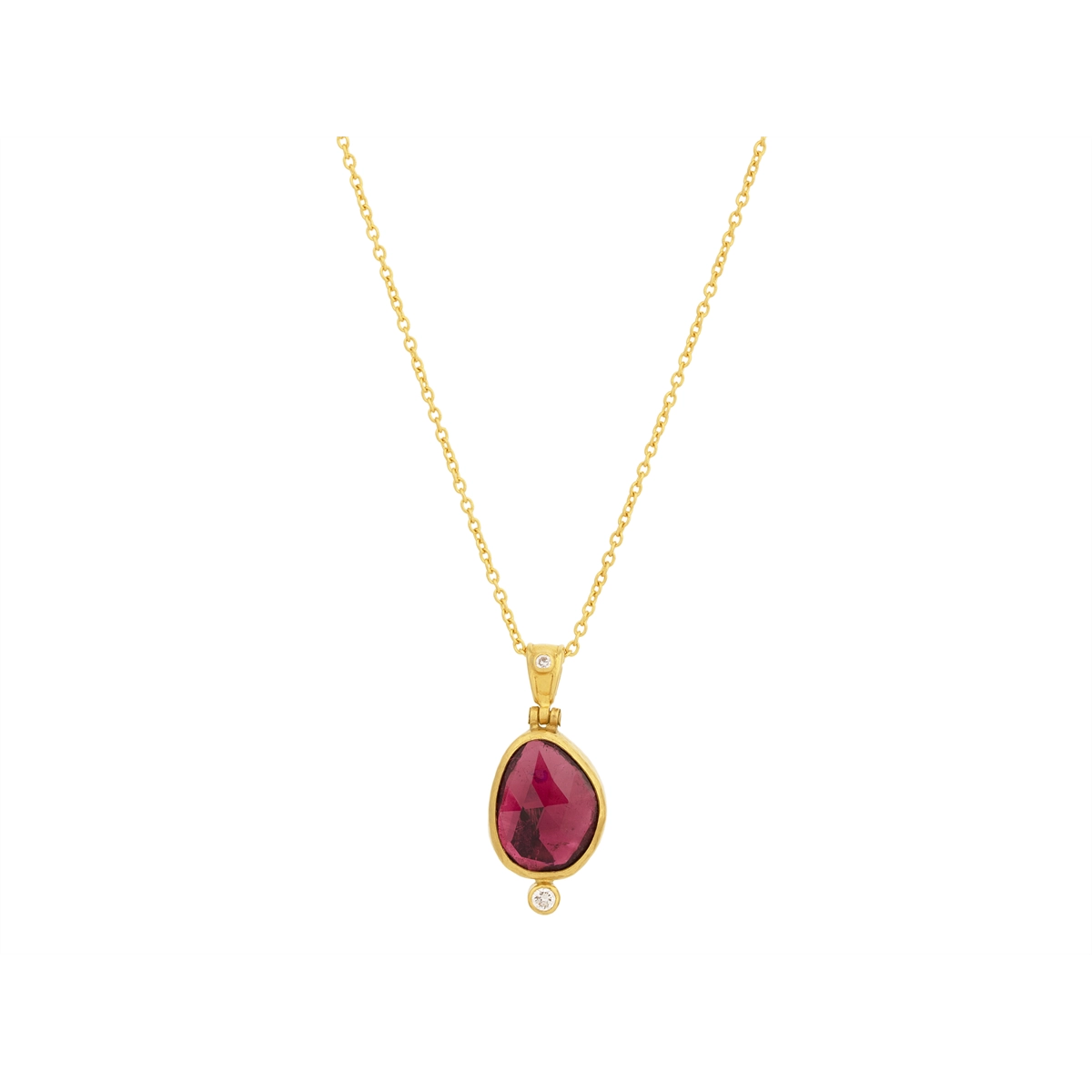 Gurhan Necklaces in Yellow Gold containing Pink tourmaline, Multi-gemstone, Diamond OKN-YG-PT-26372-18