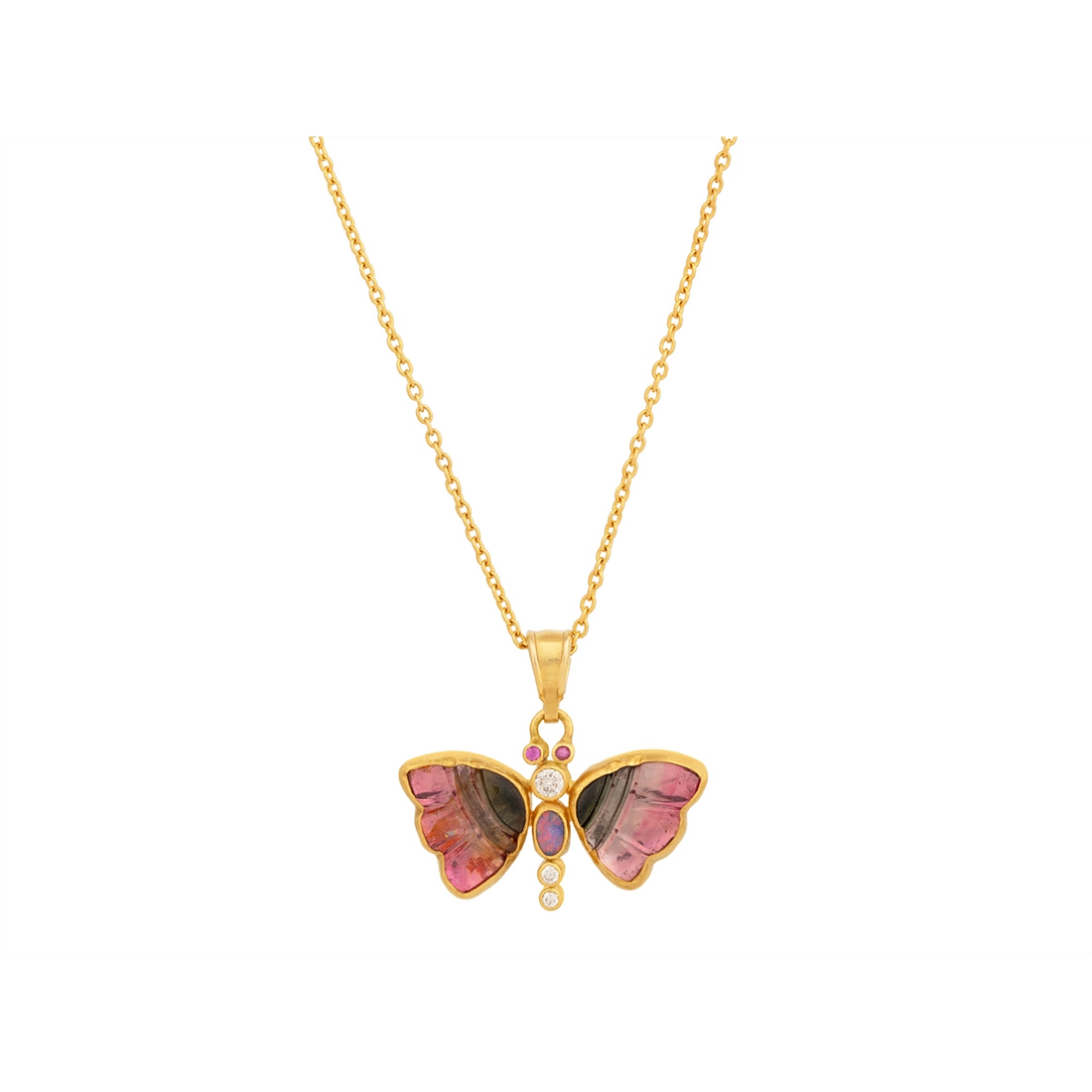 Gurhan Necklaces in Yellow Gold containing Opal, Other, Multi-gemstone, Diamond, Sapphire OKN-YG-WTR-18432-18