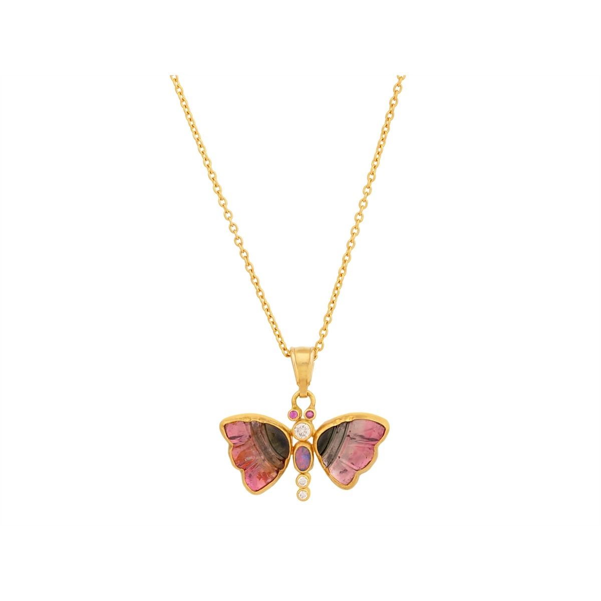 Gurhan Necklaces in Yellow Gold containing Opal, Other, Multi-gemstone, Diamond, Sapphire OKN-YG-WTR-18432-18