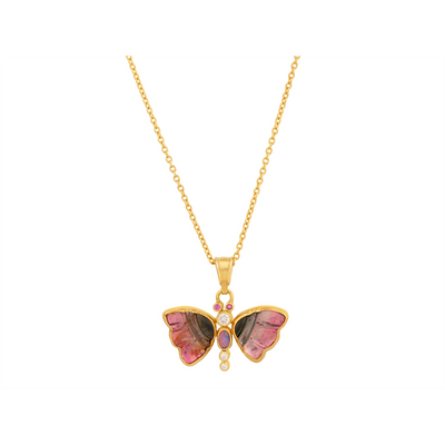Gurhan Necklaces in Yellow Gold containing Opal, Other, Multi-gemstone, Diamond, Sapphire OKN-YG-WTR-18432-18