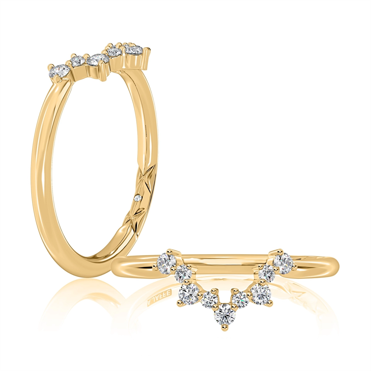 A. Jaffe Wedding Rings in Yellow Gold containing Diamond WRC1350/18-Y