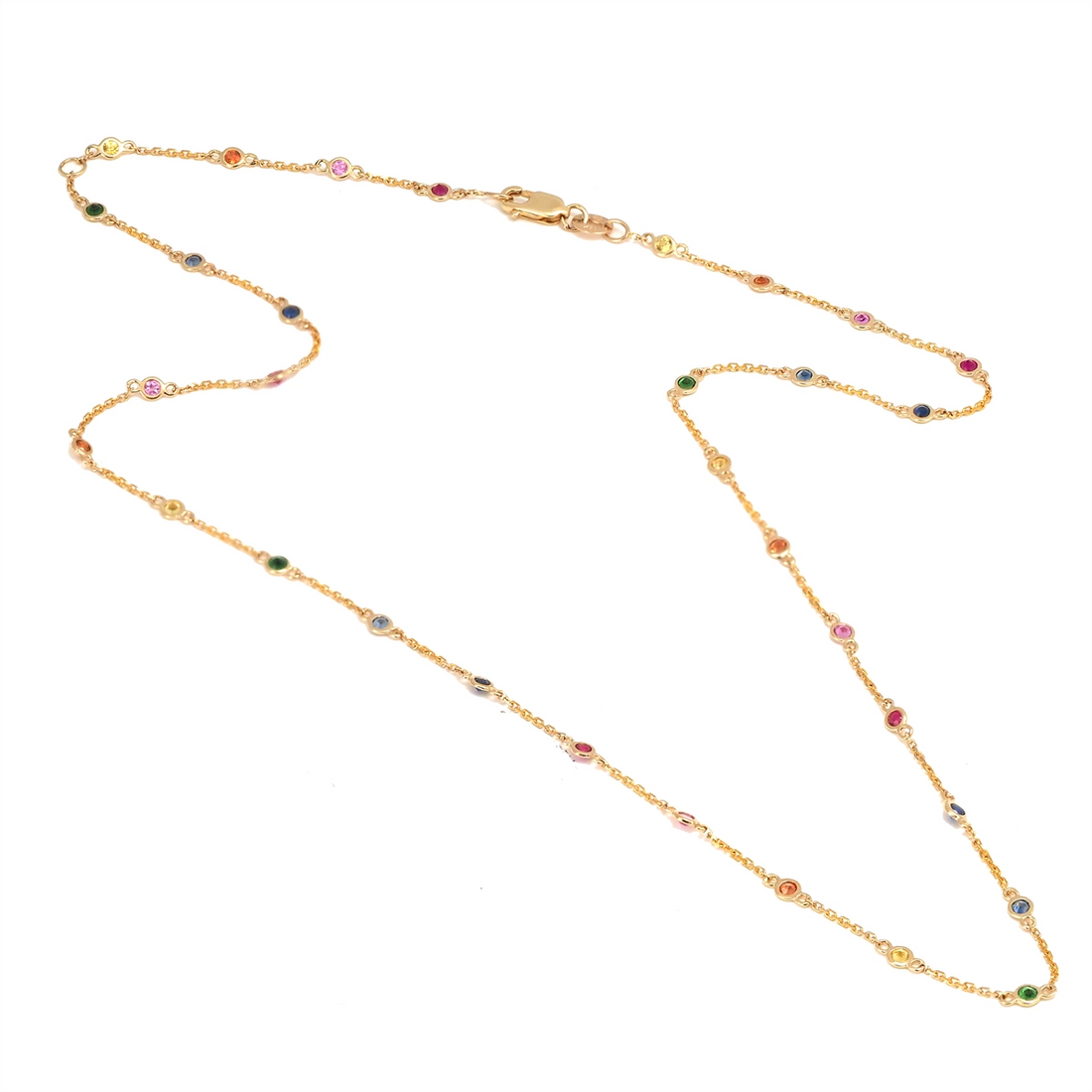 Necklaces Necklaces in Yellow Gold containing Garnet, Other, Multi-gemstone, Diamond, Ruby, Sapphire 454969