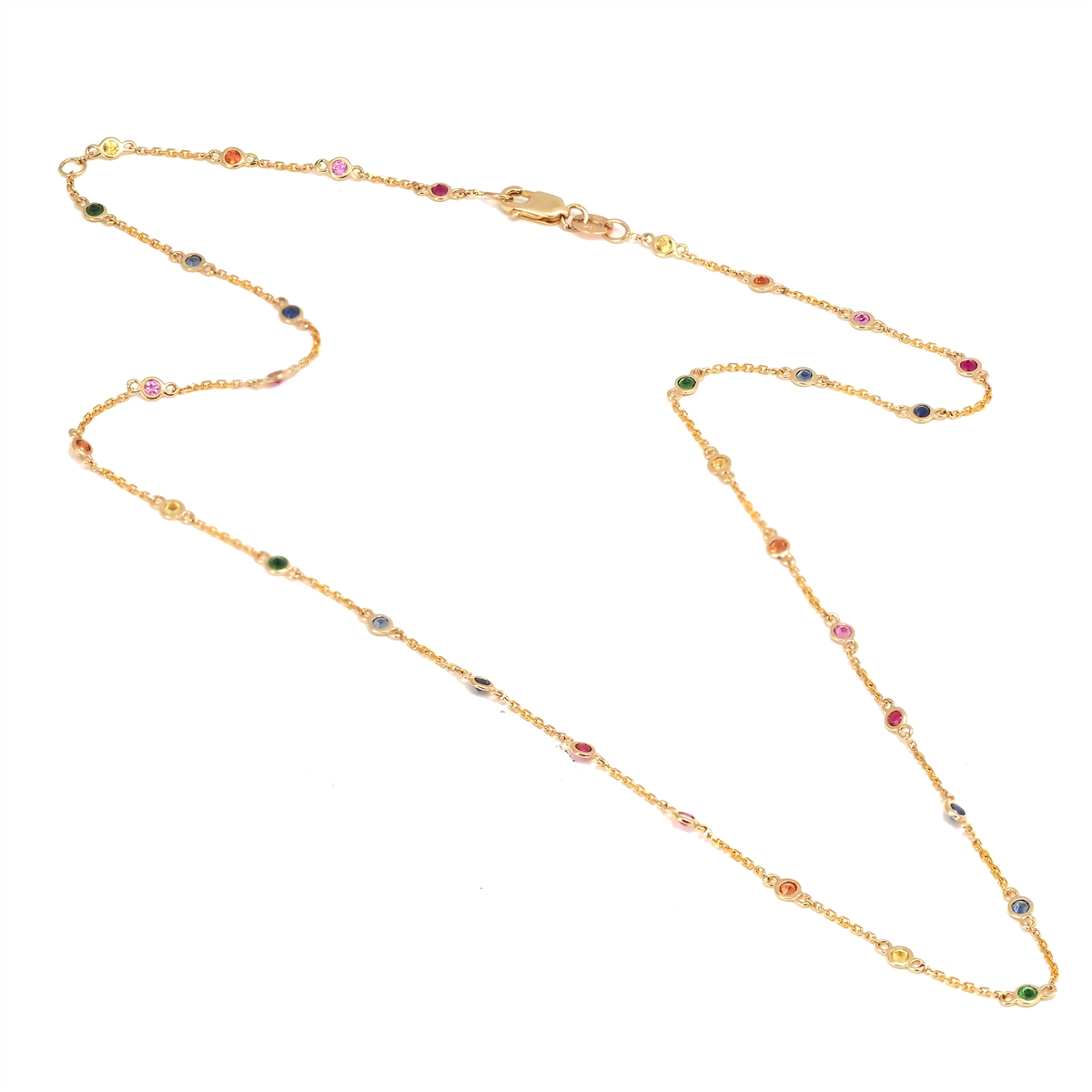 Necklaces Necklaces in Yellow Gold containing Garnet, Other, Multi-gemstone, Diamond, Ruby, Sapphire 454969