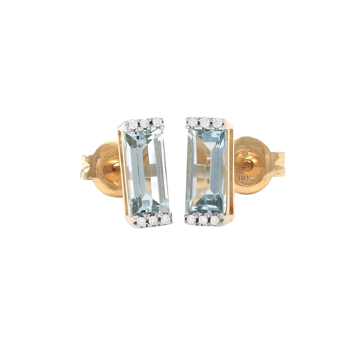 Earrings Earrings in Yellow Gold containing Blue topaz , Multi-gemstone, Diamond 454981