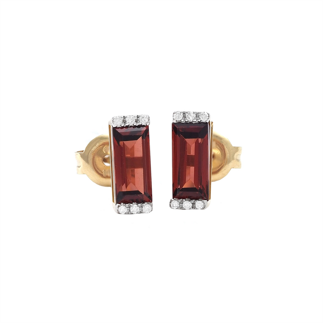 Earrings Earrings in Yellow Gold containing Garnet, Multi-gemstone, Diamond 454986