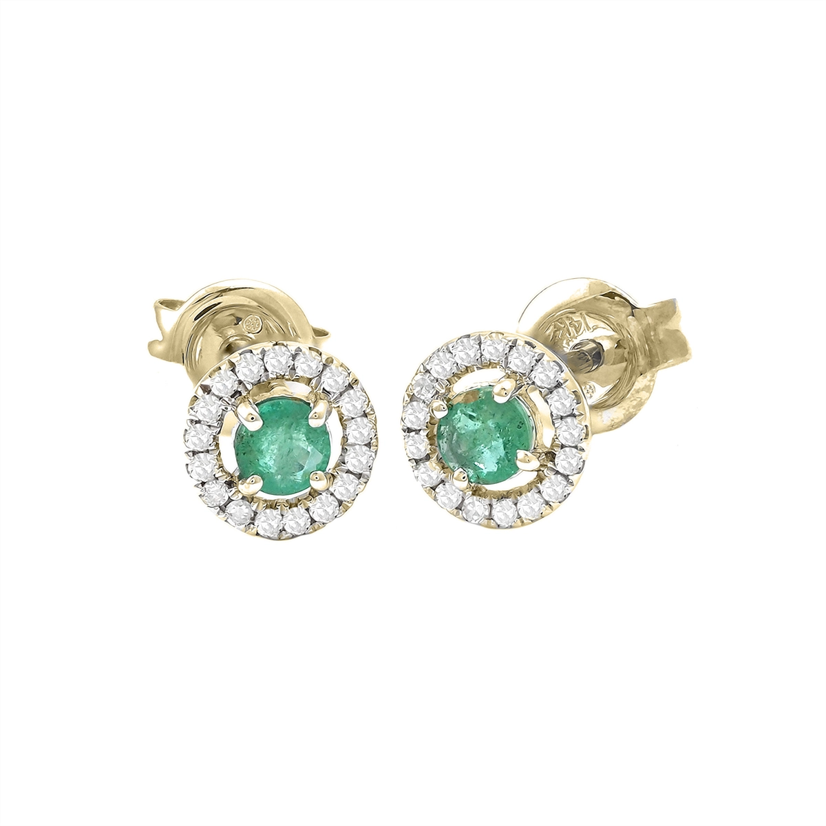 Earrings Earrings in Yellow Gold containing Multi-gemstone, Diamond, Emerald 454993